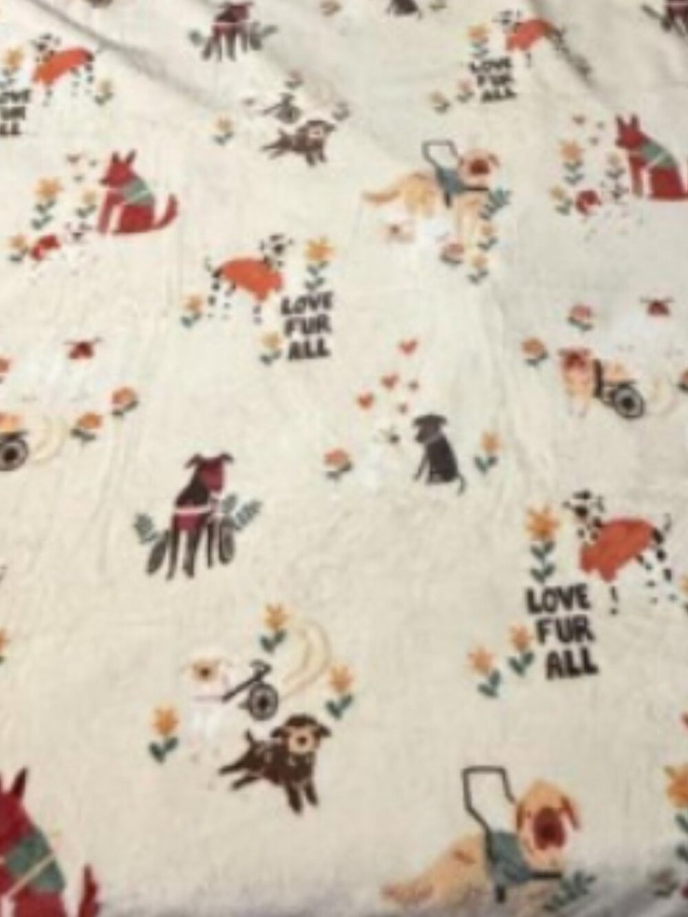 NWT ~ The Big One- "Love Fur All" Service Dog Blanket, Measures:  5 ft. x 6 ft. - Picture 4 of 9